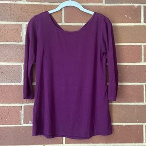 Cross back Purple 3/4 sleeve